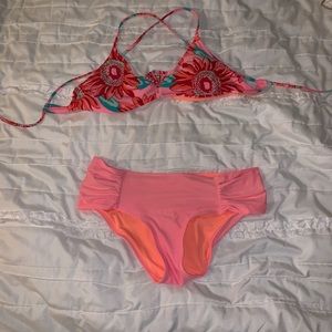 aerie coral bikini